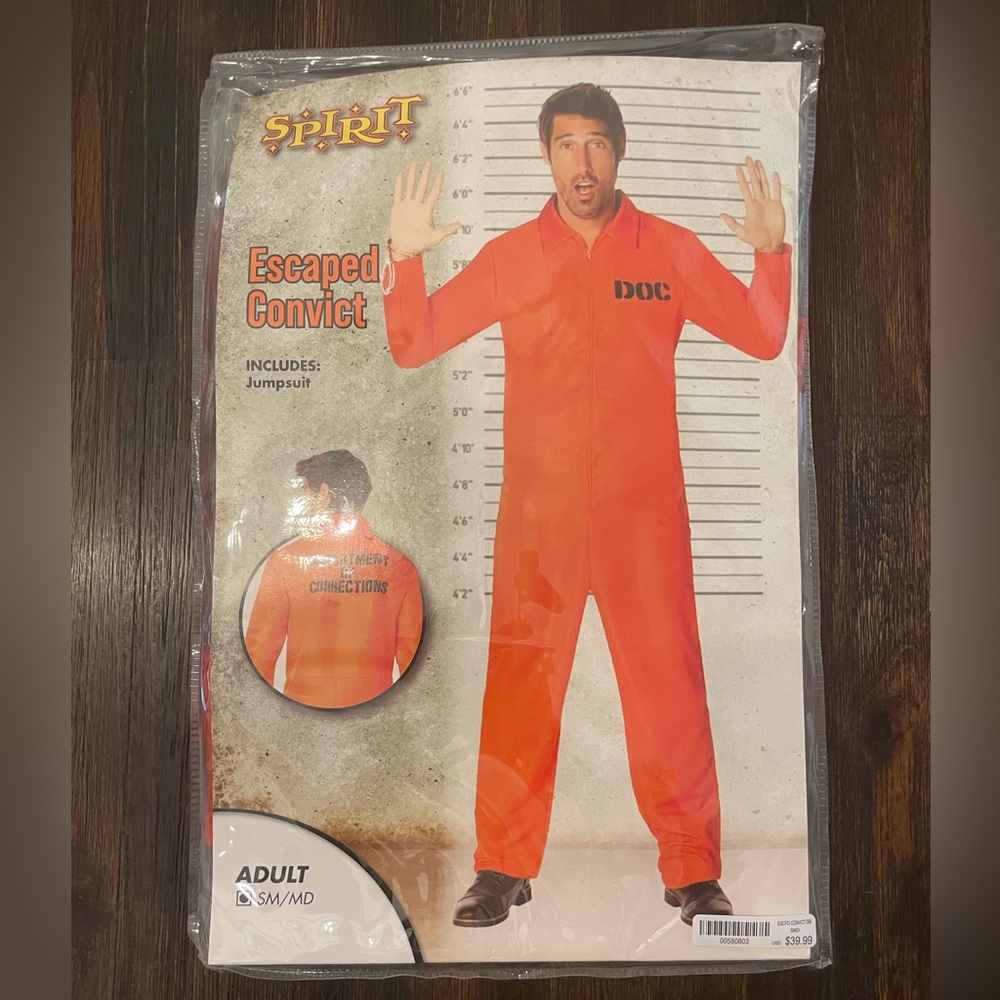 Men’s Escaped Convict/Prisoner Costume